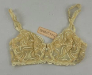 Sujetador Lise Charmel France Solaire Soleil amarillo bordado encaje para mujer 36C nuevo con etiquetas - Imagen 1 de 7