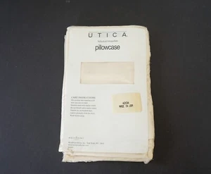 VTG Utica West Point Ivory Cream Pillowcases-Set of 2 -New Old Stock- Size 42x34 - Picture 1 of 15