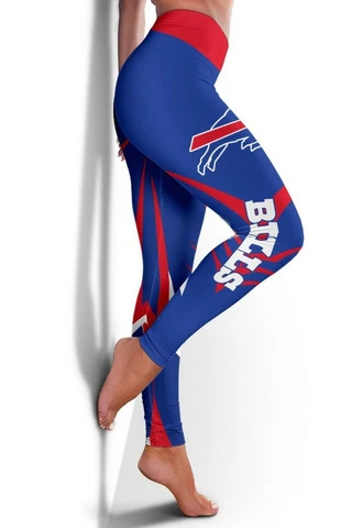 Buffalo Bills Women's Yoga Pants Gym High Waist Stretch Leggings Outdoor Pants Cover
