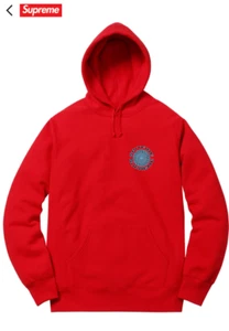 Supreme x Spitfire Hooded Sweatshirt Red Limited Edition SS18 Size XL - Picture 1 of 2