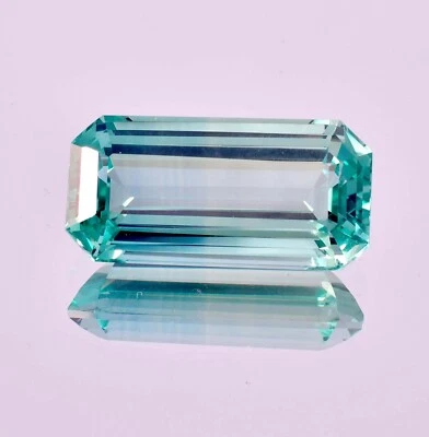 30 x 15 mm Bi-Color Parti Sapphire 54.40 Ct Natural Flawless Gemstone Certified - Image 1 of 4