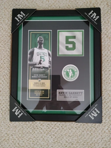 Kevin Garnett Framed 12x15 Retirement Night Ticket LE 3063/4000 Cover