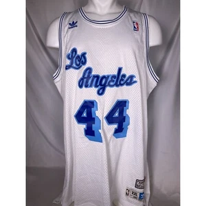 JERRY WEST #44 Los Angeles Lakers Adidas Hardwood Classics White Jersey Mens XXL - Picture 1 of 11