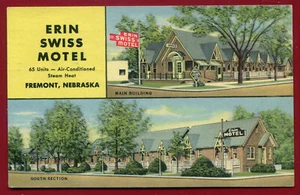 Erin Swiss Motel Fremont Nebraska ne chrome postcard - Picture 1 of 2