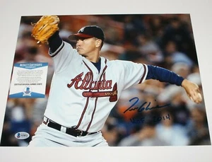 ATLANTA BRAVES TOM GLAVINE SIGNED 11x14 PHOTO 1 BECKETT COA 2014 HALL OF FAME - Picture 1 of 2