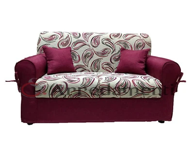 DIVANO IMBOTTITO 2 POSTI 3 POSTI LETTO IN TESSUTO COMPLETAMENTE SFODERABILE 4000 - Immagine 1 di 2