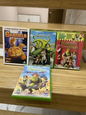 DVD Collection - Shrek 1/2/3 + Garfield The Movie - Image 1 of 4