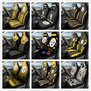Car Seat Cover Personalized Nonslip Seat Protector 2Pc for Pittsburgh Steelers. - Picture 1 of 40