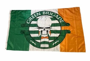 Glasgow Celtic FC The Green Brigade Flag 5ft By 3ft- Stickers Bhoys Scarf Shirt - Picture 1 of 1