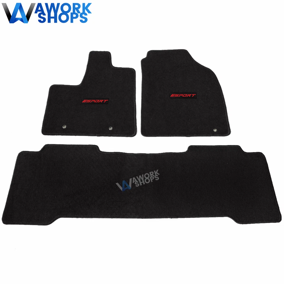 For 01-06 Acura MDX Nylon Floor Mats Carpets Non Slip w/ Red Sport - Image 1 of 1