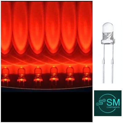 100pcs 3mm Flashing Blinking Red LED Light Emitting Diodes 1.5hz On Off DIY - image 1 of 4