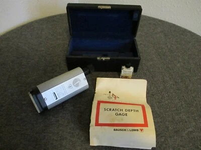 Bausch & Lomb 1966 medidor de profundidad rascado maquinista #-33-19-14 con estuche y papeles-funciona Foto 1 de 4