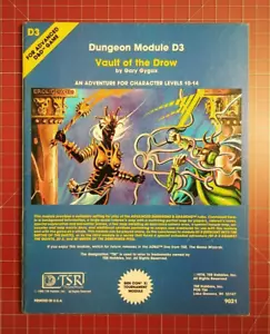 D3 Vault of the Drow - Ausgezeichnete Vintage TSR Dungeons & Dragons - Bild 1 von 12
