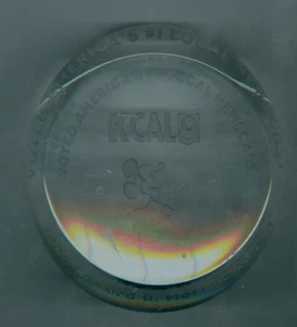 1995 KCAL9 TV Station Los Angeles Edward R Morrow Award Paperweight Mickey Mouse - Picture 1 of 4