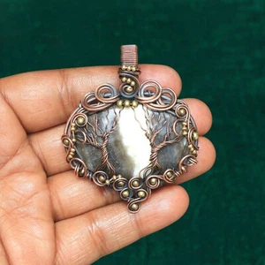 Geschenk Lebensbaum Zebra Jaspis Edelstein Kupferdraht Verpackung Anhänger Schmuck N403 - Bild 1 von 10