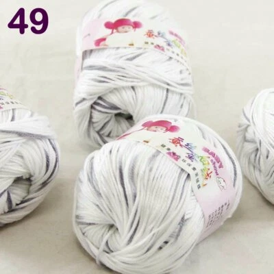 Sale 4 Skeinsx50g Cashmere Silk Wool Children Hand Knit Blankets Crochet Yarn 49 - Image 1 of 4