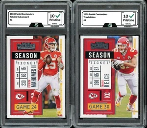 2021 Contenders Patrick Mahomes II/Travis KELCE GRADED 10 Gem Mint Card COMBO - Picture 1 of 2