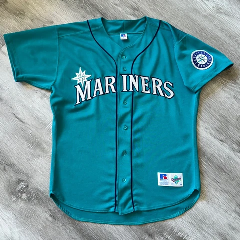 Authentic RANDY JOHNSON Seattle Mariners Jersey 48 XL Teal Alternate Cover