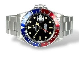 ROLEX GMT Master - Pepsi - 1988 - 16750 - Boxed - Oyster - Tritium Dial - Picture 1 of 9