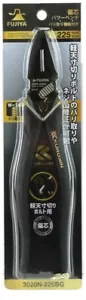 FUJIYA HIGH LEVERAGE SIDE CUTTING PLIERS "KUROKIN" 3020N-225BG - Picture 1 of 4