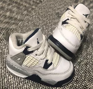 Nike Air Jordan 4 Retro (TD) Shoes Little Toddler Kids SZ 4C BQ7670-140 - Picture 1 of 14