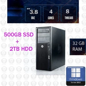 Ordinateur de bureau HP z220 Quad Core i7 500 Go SSD + 2 To HDD 32 Go RAM serveur fenêtre 2022 - Photo 1/1