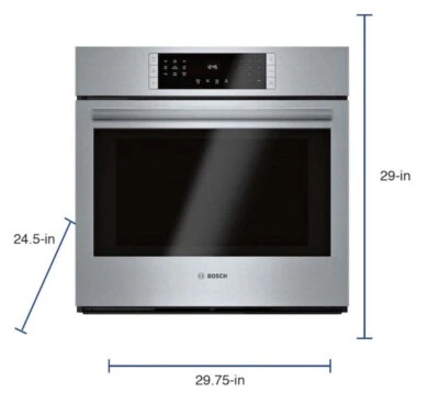 Bosch 800 Series HBL8453UC 30" Horno Eléctrico Individual Inteligente Acero Inoxidable Foto 1 de 4