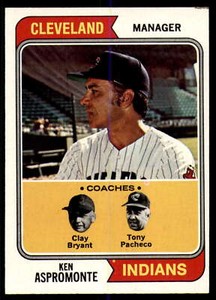 1974 Topps #521 Ken Aspromonte EX++ Excellent++ Indians MG
