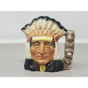 Royal Doulton North American Indian Miniature Toby Character Jug D6665 COPR 1966 - Picture 1 of 9