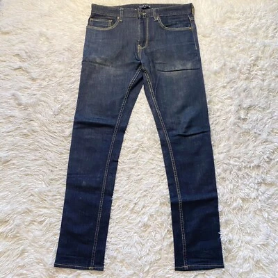 Pantalones de mezclilla para hombre Five Four Concord ajustados lavados 99 % algodón azul oscuro talla 32 Foto 1 de 4