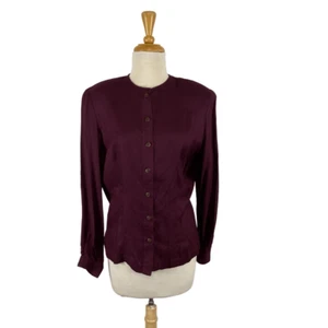 Josephine Chaus 8 Maroon Red Top 80s Does Edwardian Goth Cottagecore Academia - Picture 1 of 8
