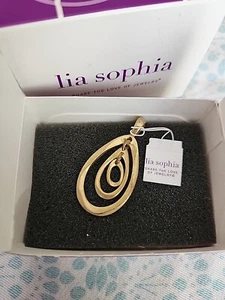 Vintage Lia Sophia Classic Gold Tone Drop Pendant Slide New in Box - Picture 1 of 6