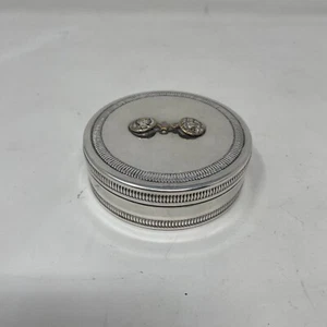 Silver Plated Christian Dior Cufflink Jewellery Ring Trinket Box 1960s - Picture 1 of 13
