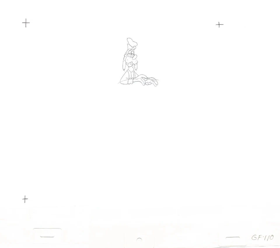 WALT DISNEY GOOFY PRODUCCIÓN ORIGINAL DIBUJO ANIMACIÓN PÁGINA DE ARTE PARA DIBUJOS ANIMADOS CEL Foto 1 de 1