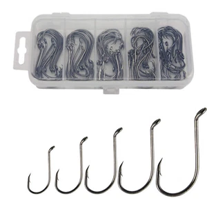 50pcs Octopus Beak Hook High Carbon Steel Fishing Hook Bass Bait Fishhook 8299 - Picture 1 of 7