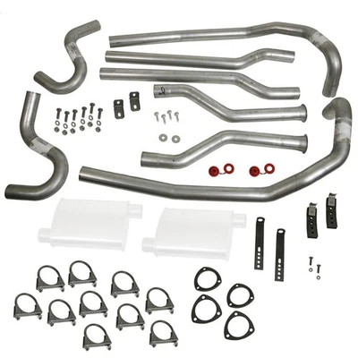 Summit Exhaust Header-Back 3.00 " Steel Buick Chevy Olds Pontiac No Mufflers V8 Foto 1 de 3