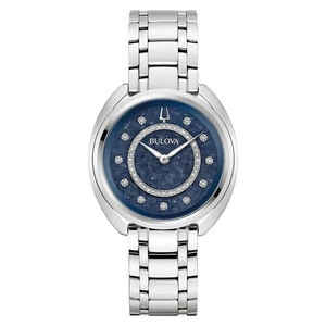 Bulova klassische Duality blaues Zifferblatt Damenuhr - 96X160 - Bild 1 von 1