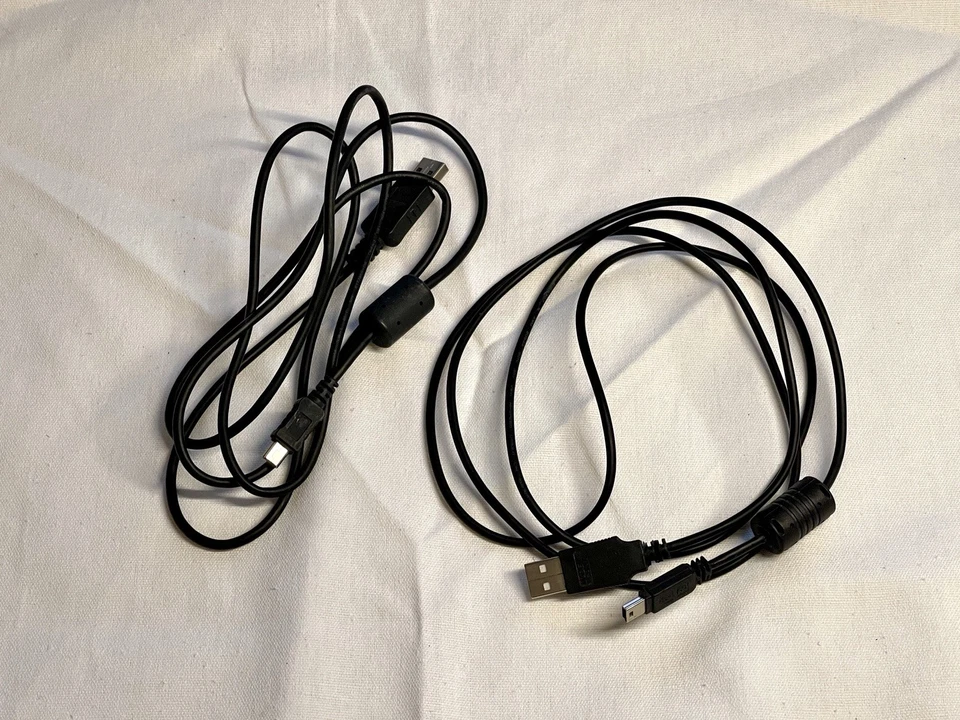 2 USB cables Type A Male to Type Mini B male (5ft) - Image 1 of 1