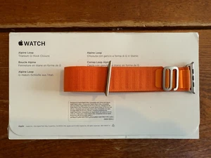 BRACELET AUTHENTIQUE APPLE WATCH ULTRA ORANGE BOUCLE ALPINE 49 MM - Photo 1 sur 7