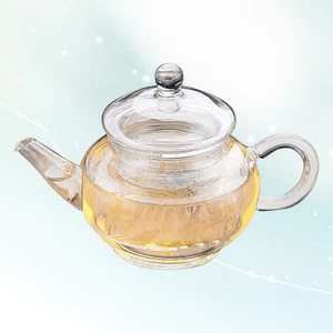 Bocca Corta Resistente al Calore Teiera Fiori Erboristeria Trasparente Bollitore Caffè - Foto 1 di 9