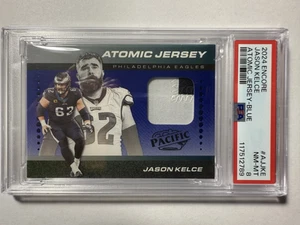 Jason Kelce 10 /35 Atomic Jersey Patch Blue AJ-JKE Panini Encore PSA 8 NM-MT - Picture 1 of 4