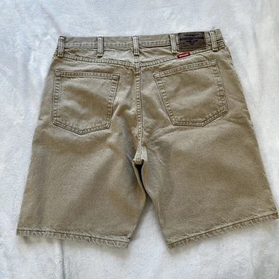 Pantalones Cortos de Jean Wrangler Vintage Calce Relajado Beige Para Hombre 34 Pantalones Cortos de Denim Reg Foto 1 de 4
