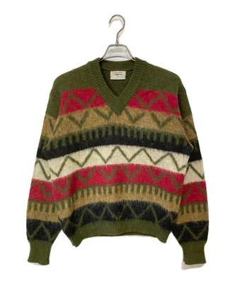 Citation Club by PURITAN 60s Mohair Blend V-Neck Knit Size: 40 Green Men - Image 1 of 4