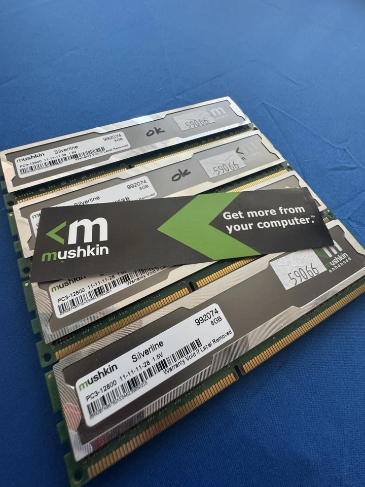 Mushkin Silverline 992074 DDR3 DIMM 16GB Kit 4x4GB PC3-12800CL11 - Image 1 of 2