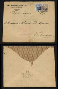 1920 Germany Occ Romania Cover Bucharest-Turnu 40b MViR Perfin Army Handstamps - Picture 1 of 3