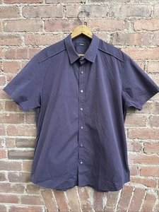 Theory Men’s Shirt, Sz XL, Purple Short Sleeve - Picture 1 of 8