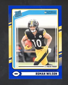 024 Panini Donruss Football Roman Wilson RCs 💎 Green & Blue Press Proof (2) - Bild 1 von 5