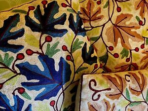 Beautiful Kashmiri cushion covers with hand embroidery silk threads.