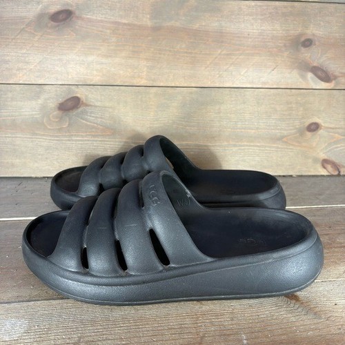 ugg sport yeah donna taglia 9 scarpe nere slip on comode sandali slide