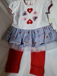 BONNIE BABY 2PC VALENTINES SET 3-6months New with Tags - Picture 1 of 5